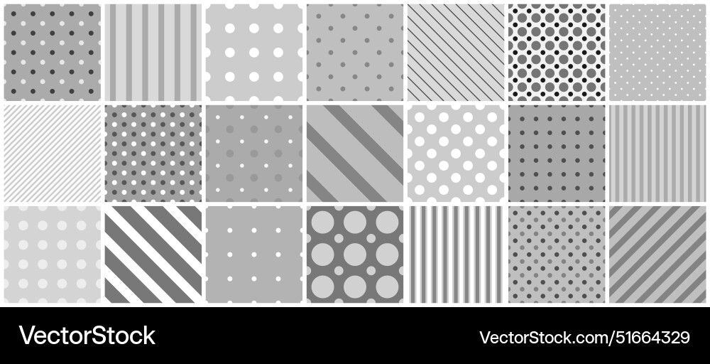 Collection of gray seamless patterns Collection of gray seamless patterns vector image