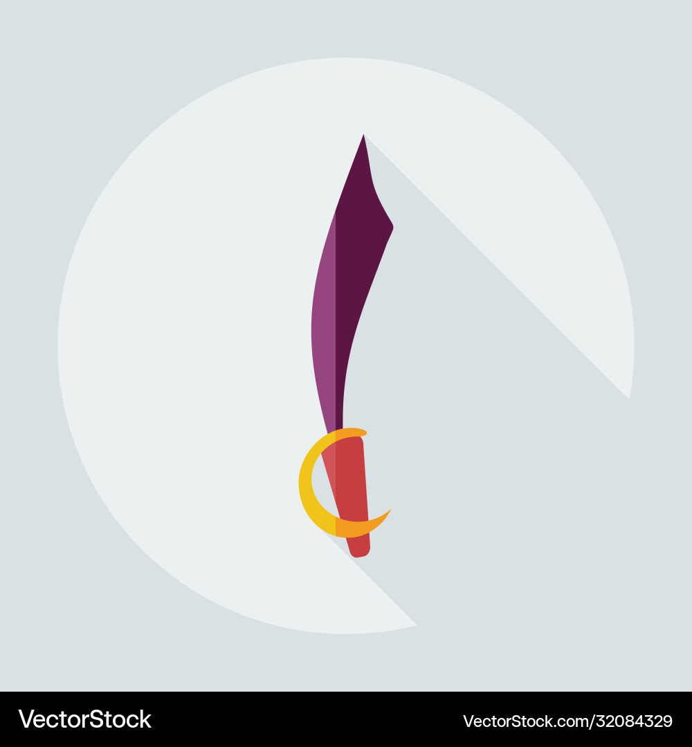 Flat modern design with shadow icons sword Flat modern design with shadow icons sword Vector Image