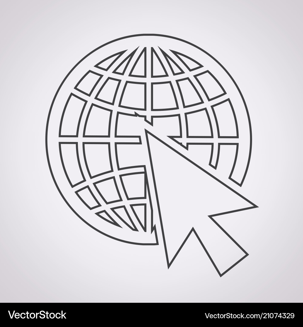 Go to web icon Go to web icon vector image