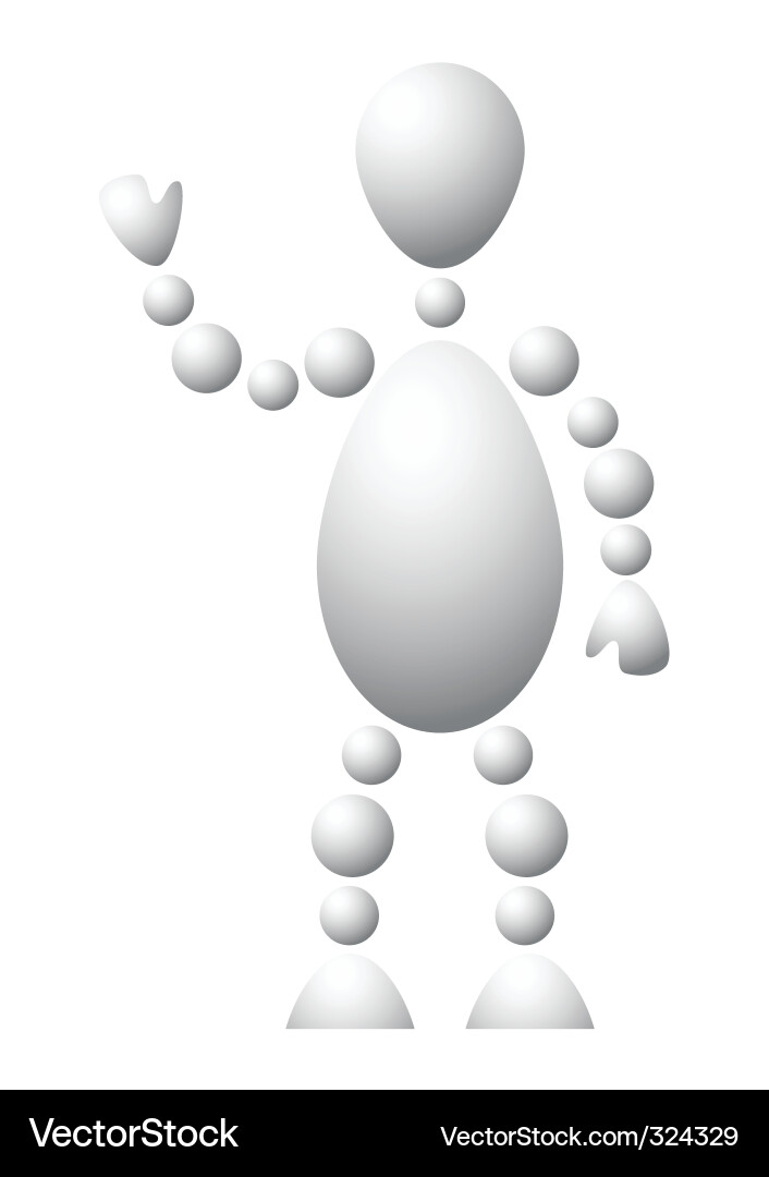 Man with arm raised Vector Image