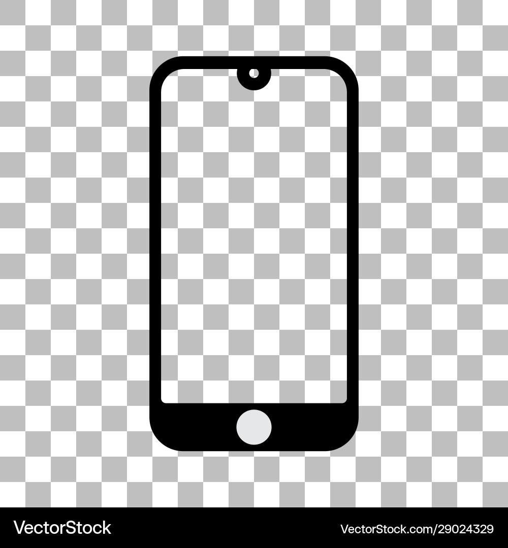 Mobile phone with a blank screen and flat style Vector Image