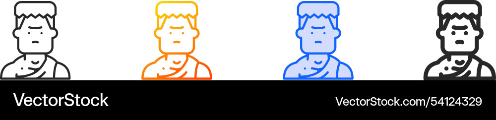 Mutant iconthin linear gradient blue stroke Vector Image