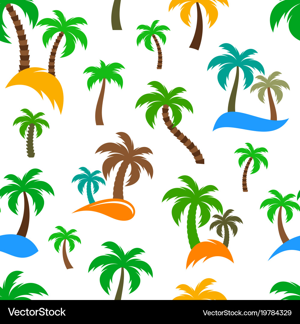 Palm trees seamless pattern Vector Image