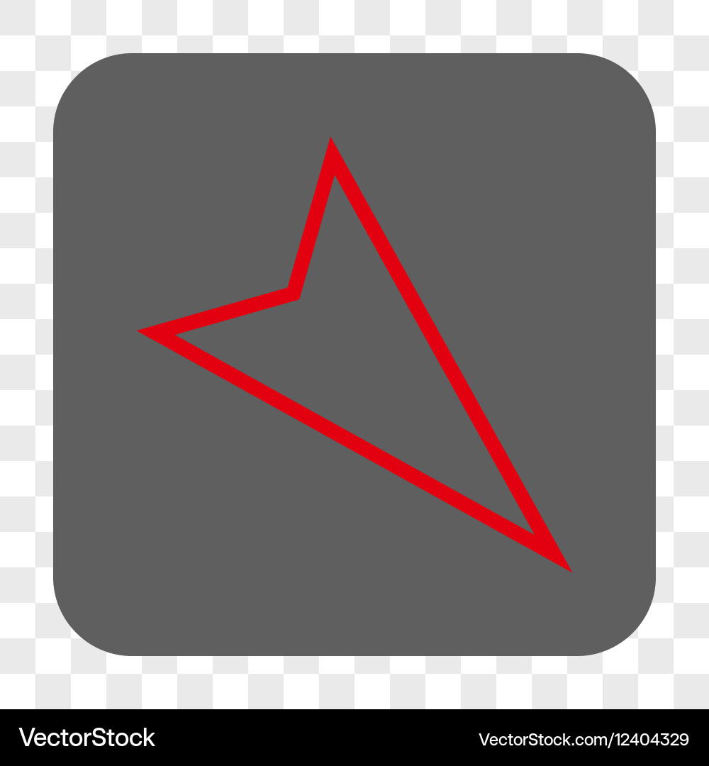 Pointer right down rounded square button vector image