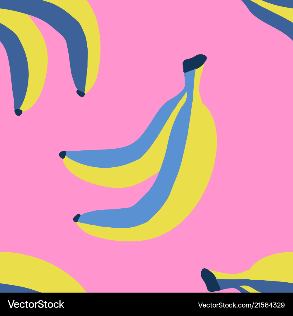 Seamless pattern with banana in sketch style Seamless pattern with banana in sketch style vector image
