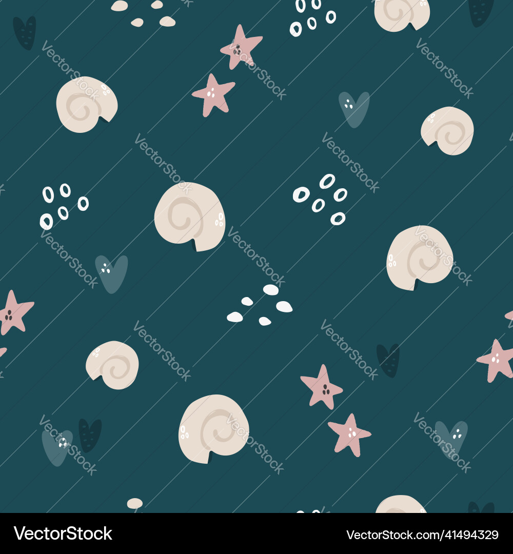 Seashell Star Pattern vector image