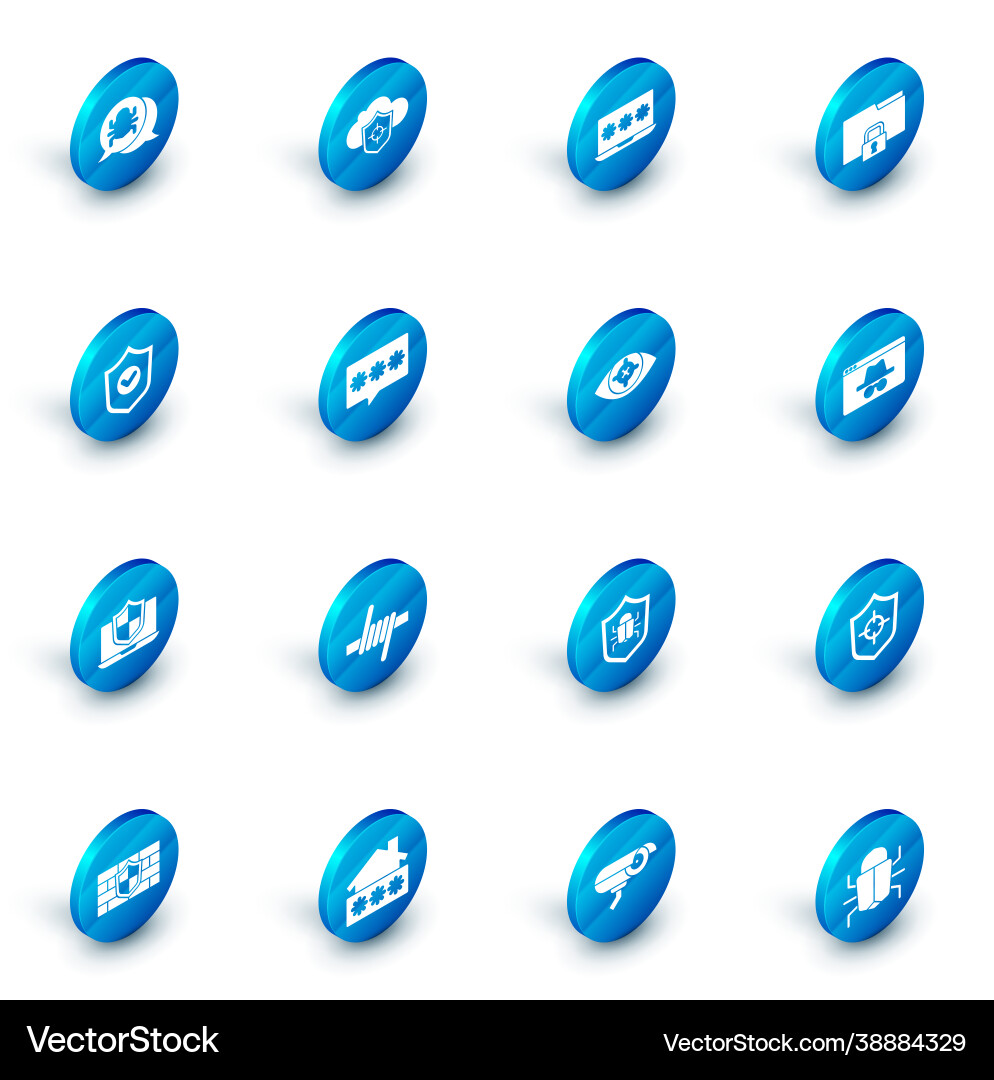 Set cloud and shield laptop with password folder Set cloud and shield laptop with password folder vector image