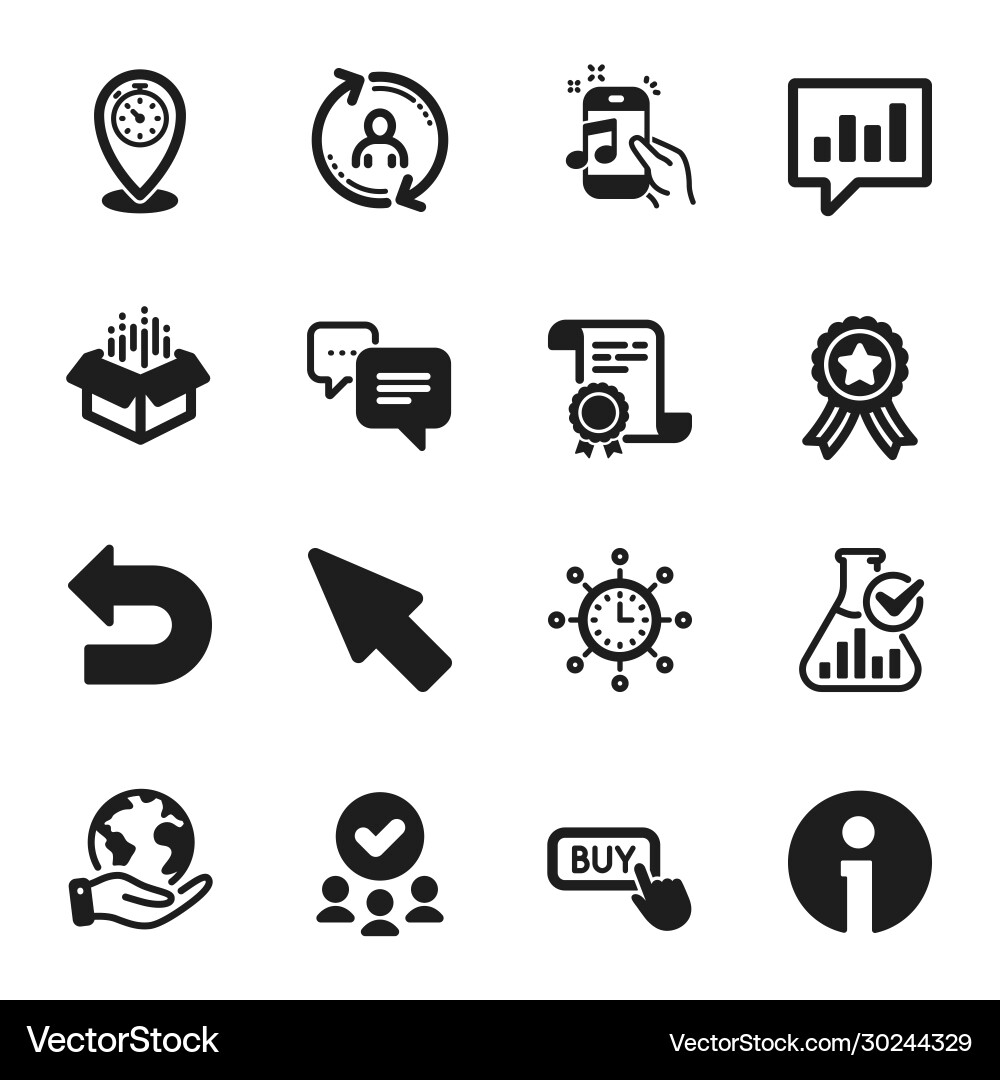 Set technology icons such as dots message Set technology icons such as dots message vector image