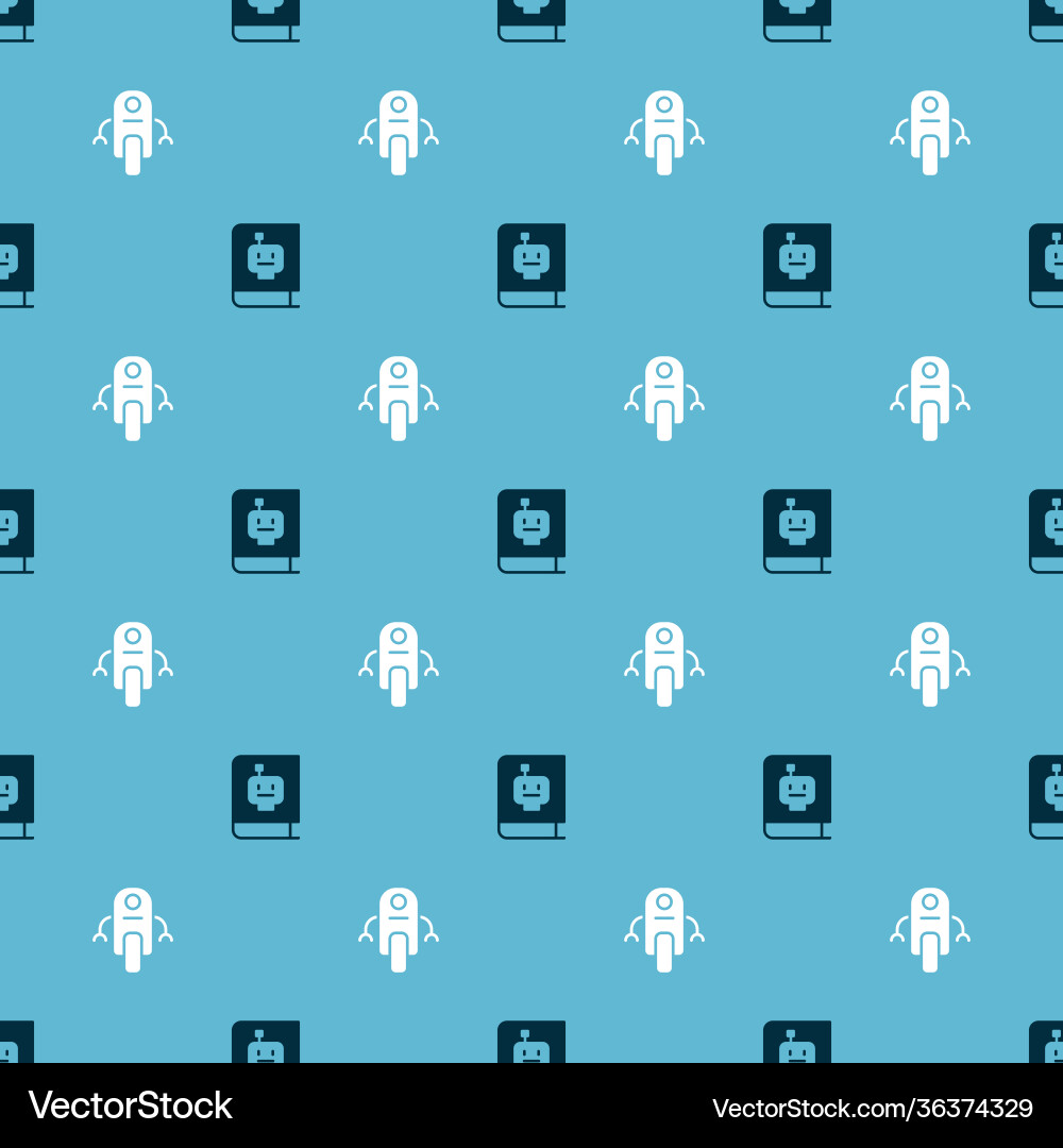 Set user manual and robot on seamless pattern Set user manual and robot on seamless pattern vector image