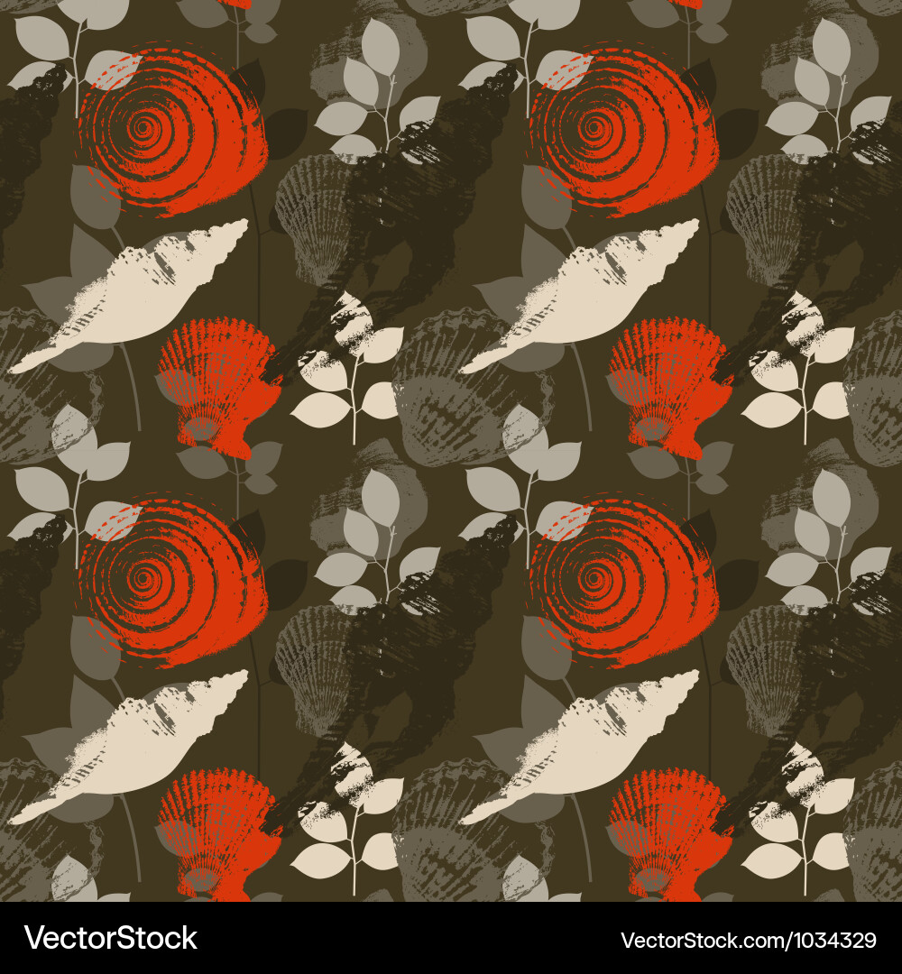 Shells pattern vector image