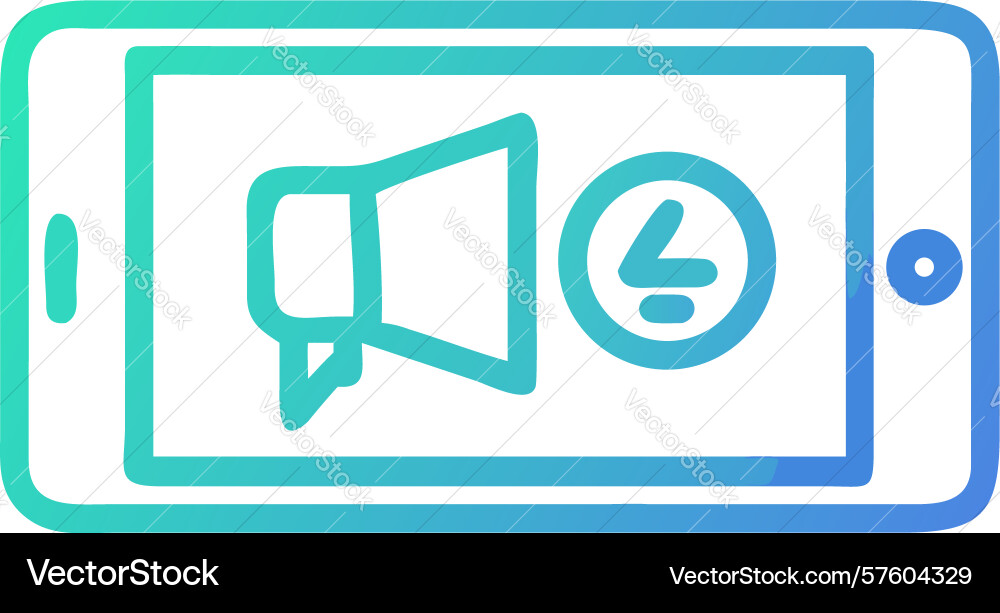 Smartphone loudspeaker icon mobile audio output vector image