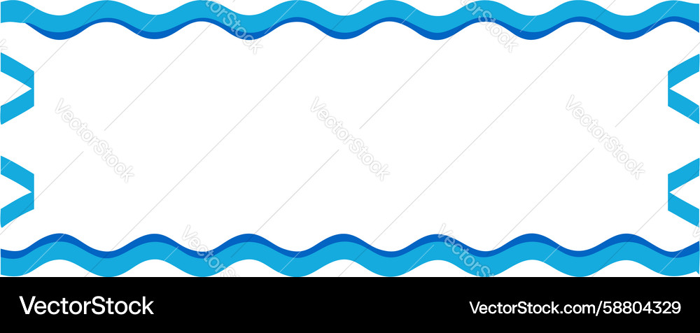 Wavy Blue Border Frame – Royalty-Free Vector | VectorStock
