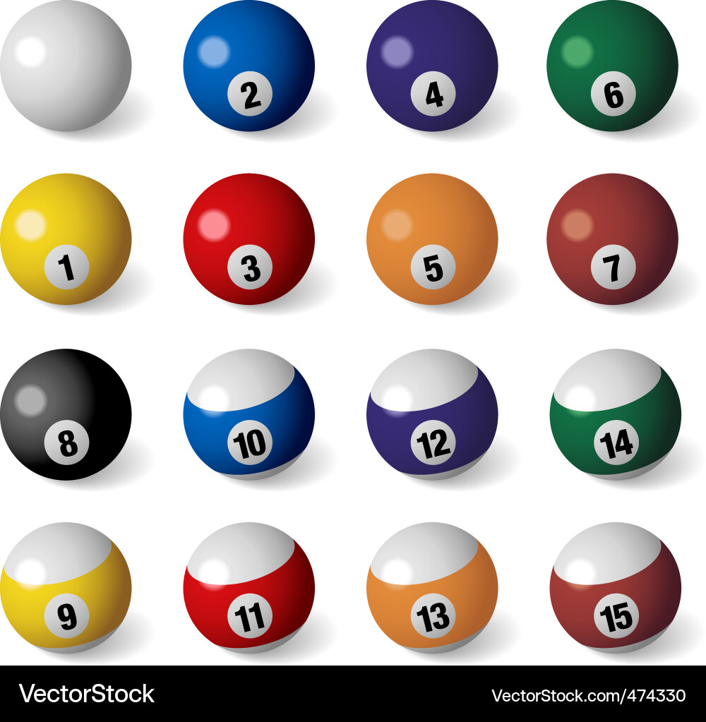 Billiards balls Royalty Free Vector Image - VectorStock