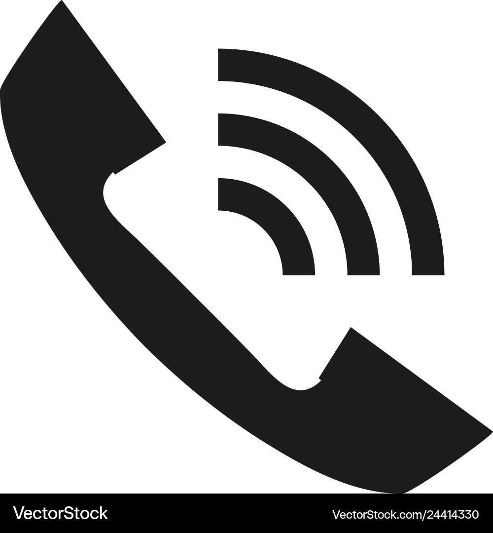 Calling phone icon on a isolated background vector image
