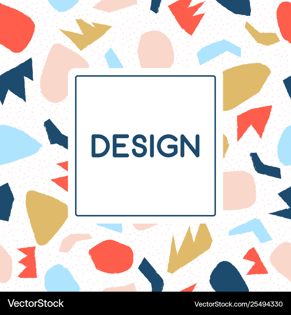 Cute colorful background with text template Cute colorful background with text template Vector Image