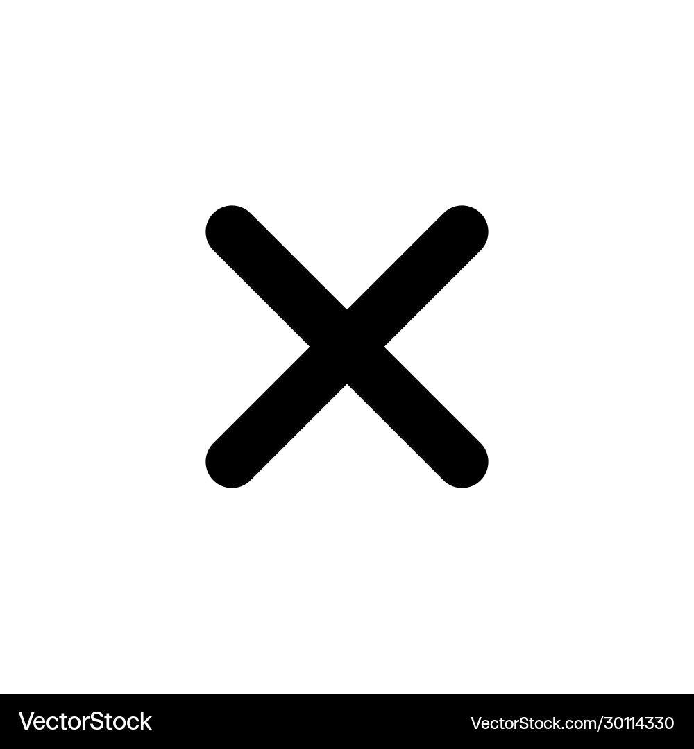 Delete simple modern icon design Vector Image