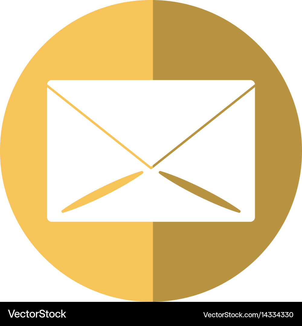 Email message mail button shadow Vector Image