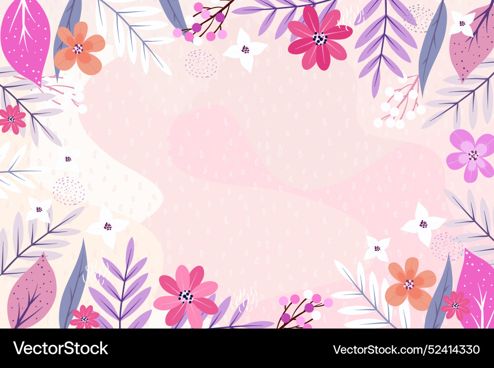 Flat design copy space frame background Vector Image