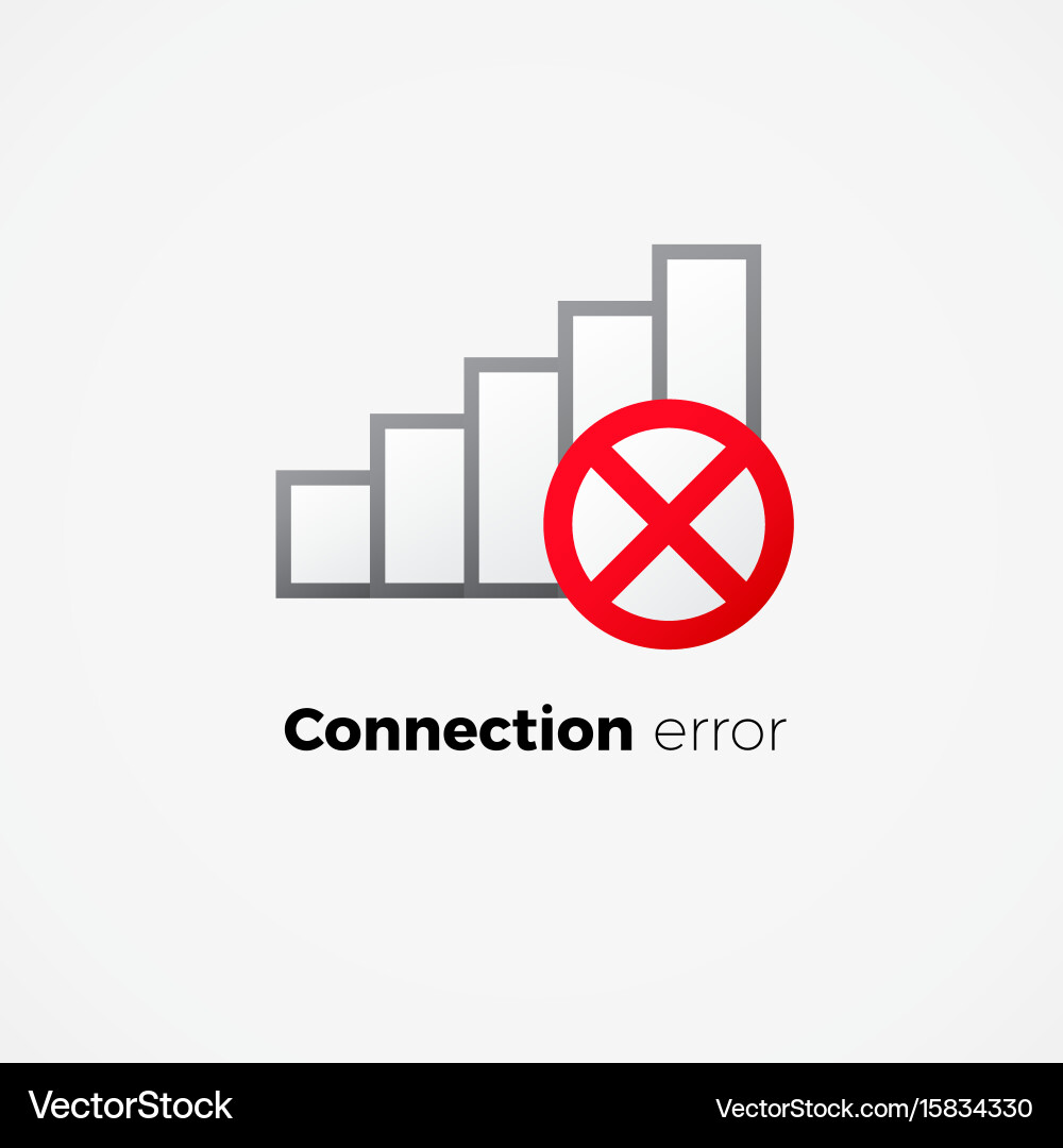 Internet connection error icon Vector Image