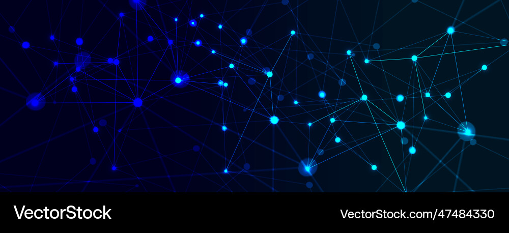 Neural network concept connected cells with links Vector Image