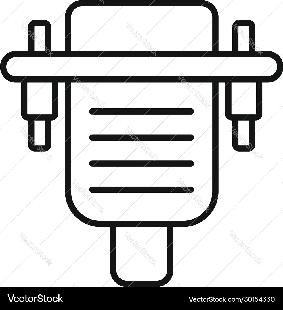 Old computer adapter icon outline style Old computer adapter icon outline style vector image