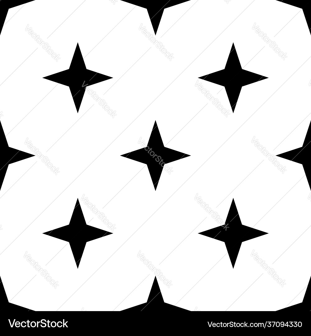 Repeatable seamless star shape pattern vector image