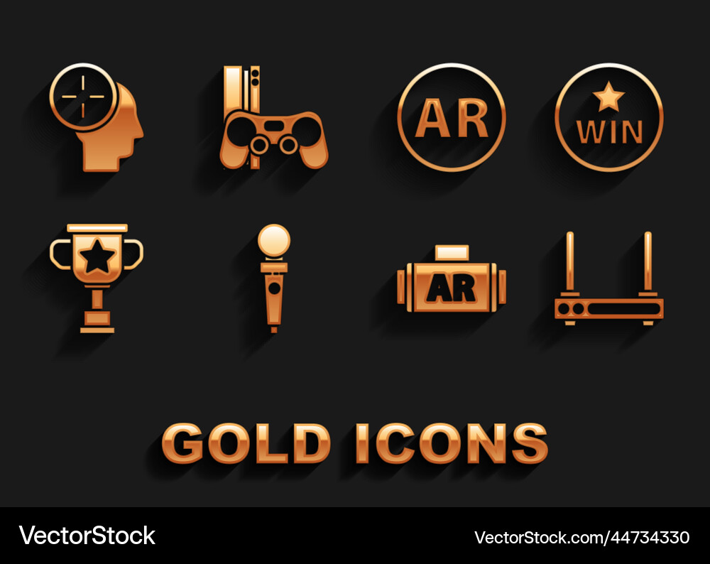Set joystick for arcade machine medal router Set joystick for arcade machine medal router vector image