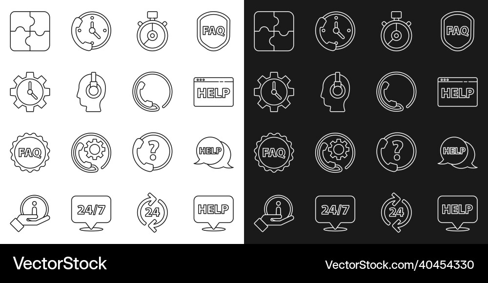 Set line speech bubble with text help browser Set line speech bubble with text help browser vector image