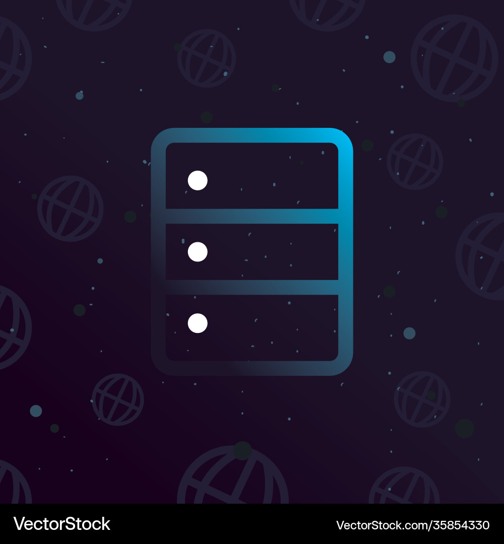 Web hosting with global spheres design vector image