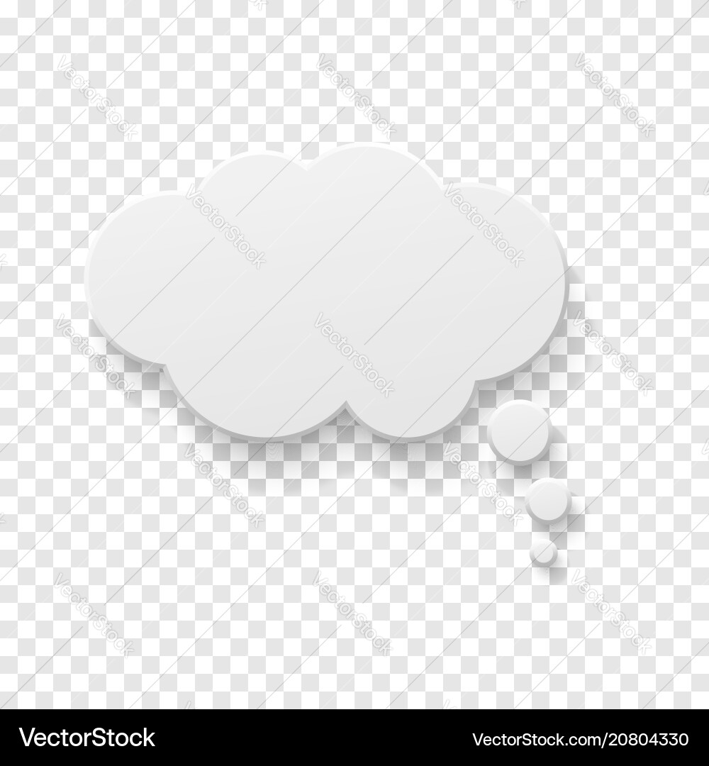 White Speech Bubble - Paper Style Royalty Free Vector Image