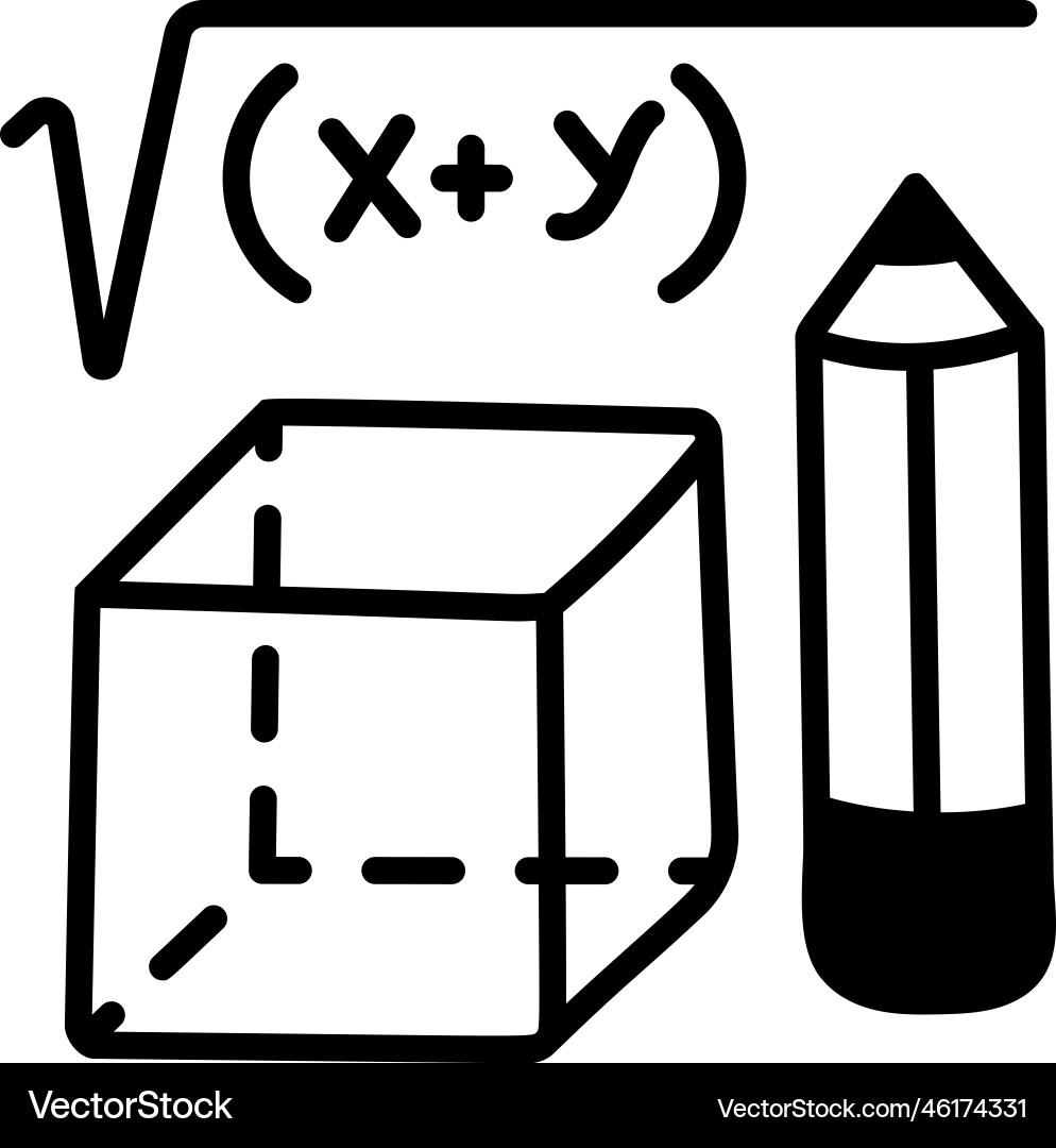 Cube calculation Vector Image