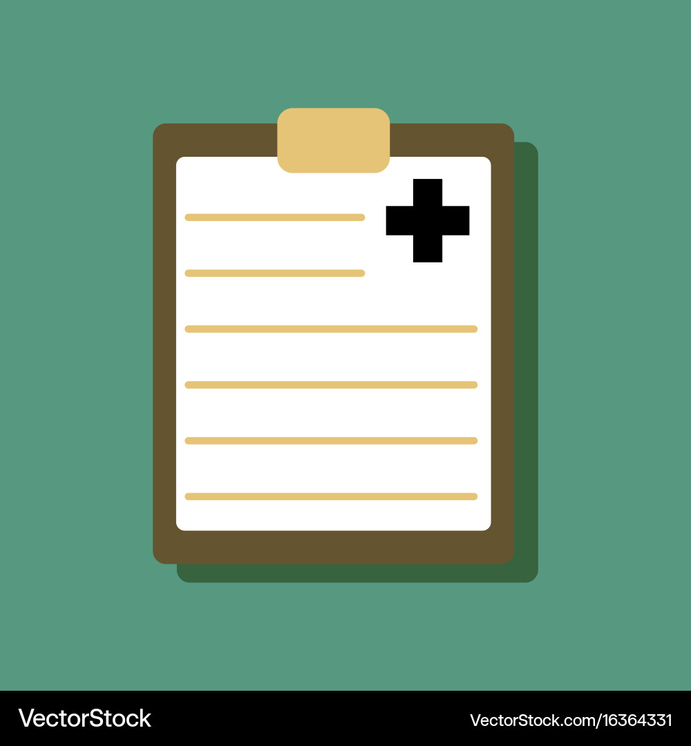 Flat icon design collection medical board Vector Image