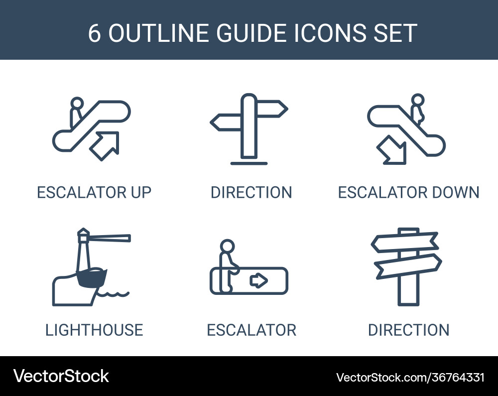 Guide icons Vector Image