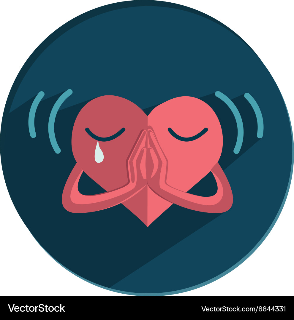 Heart that prays Vector Image