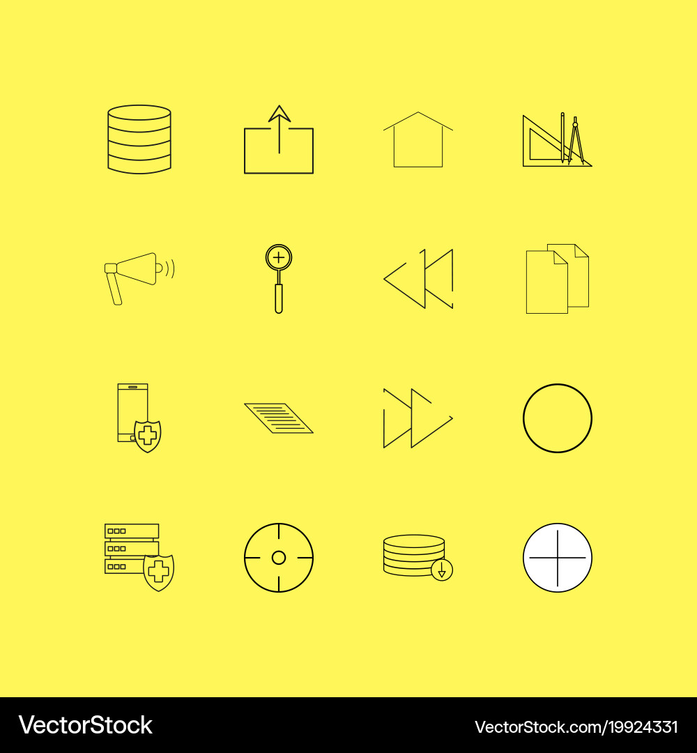 Internet of things linear icon set simple outline vector image