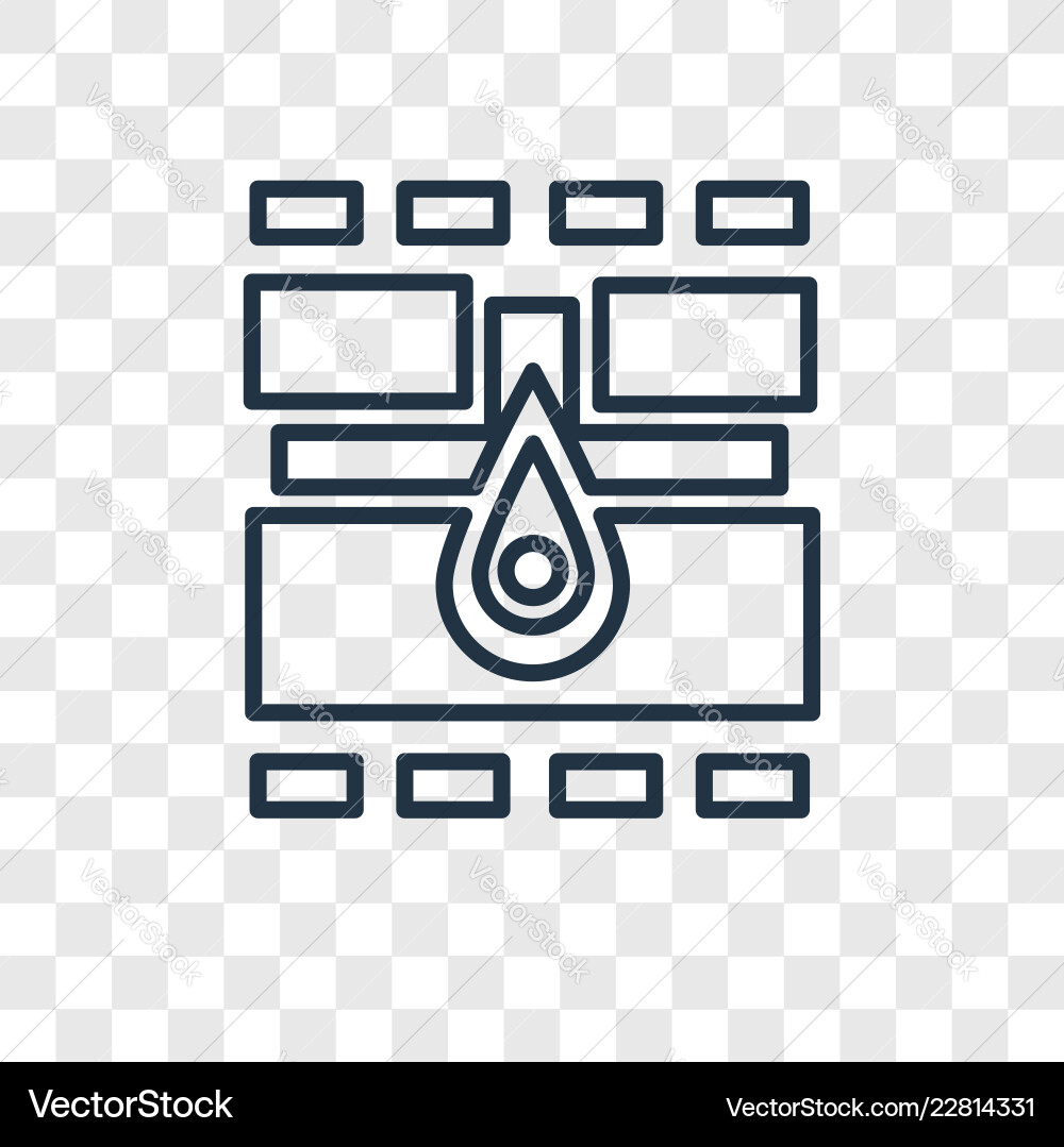 Map concept linear icon isolated on transparent Map concept linear icon isolated on transparent vector image