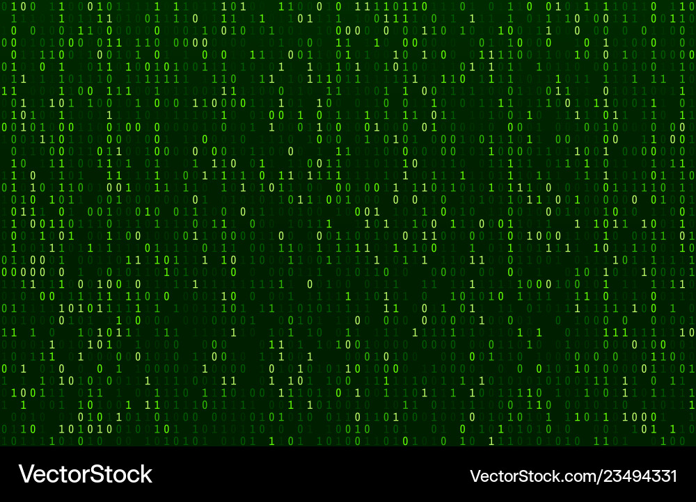 Matrix code stream green data codes screen Matrix code stream green data codes screen vector image