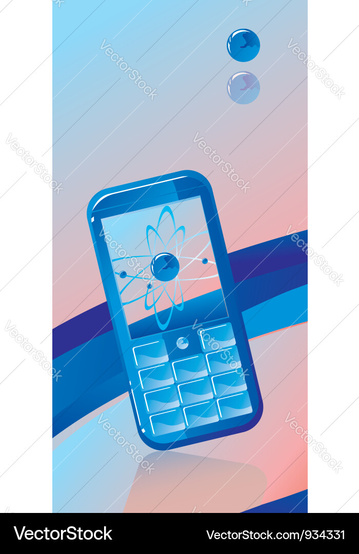 Mobile Phone Communication Vector Image