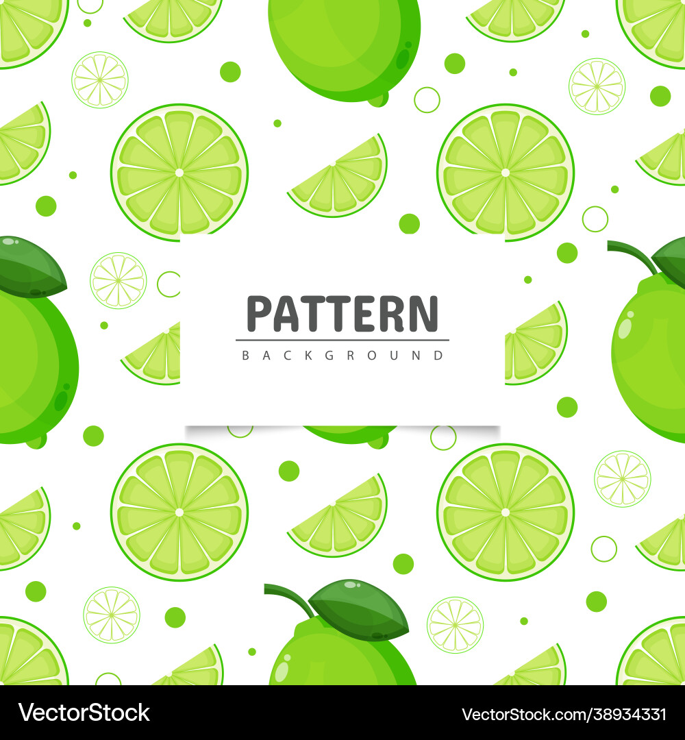 Seamless pattern lime and slices Vector Image
