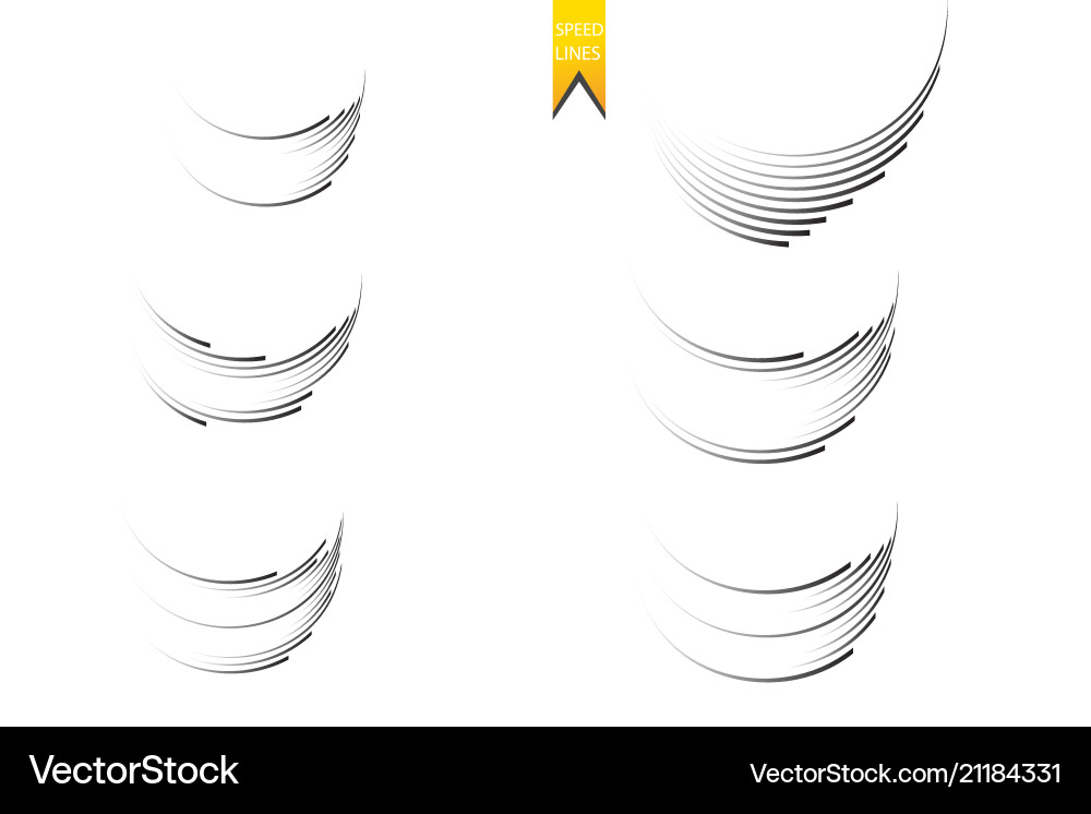 Set speed lines isolated motion effect Set speed lines isolated motion effect vector image