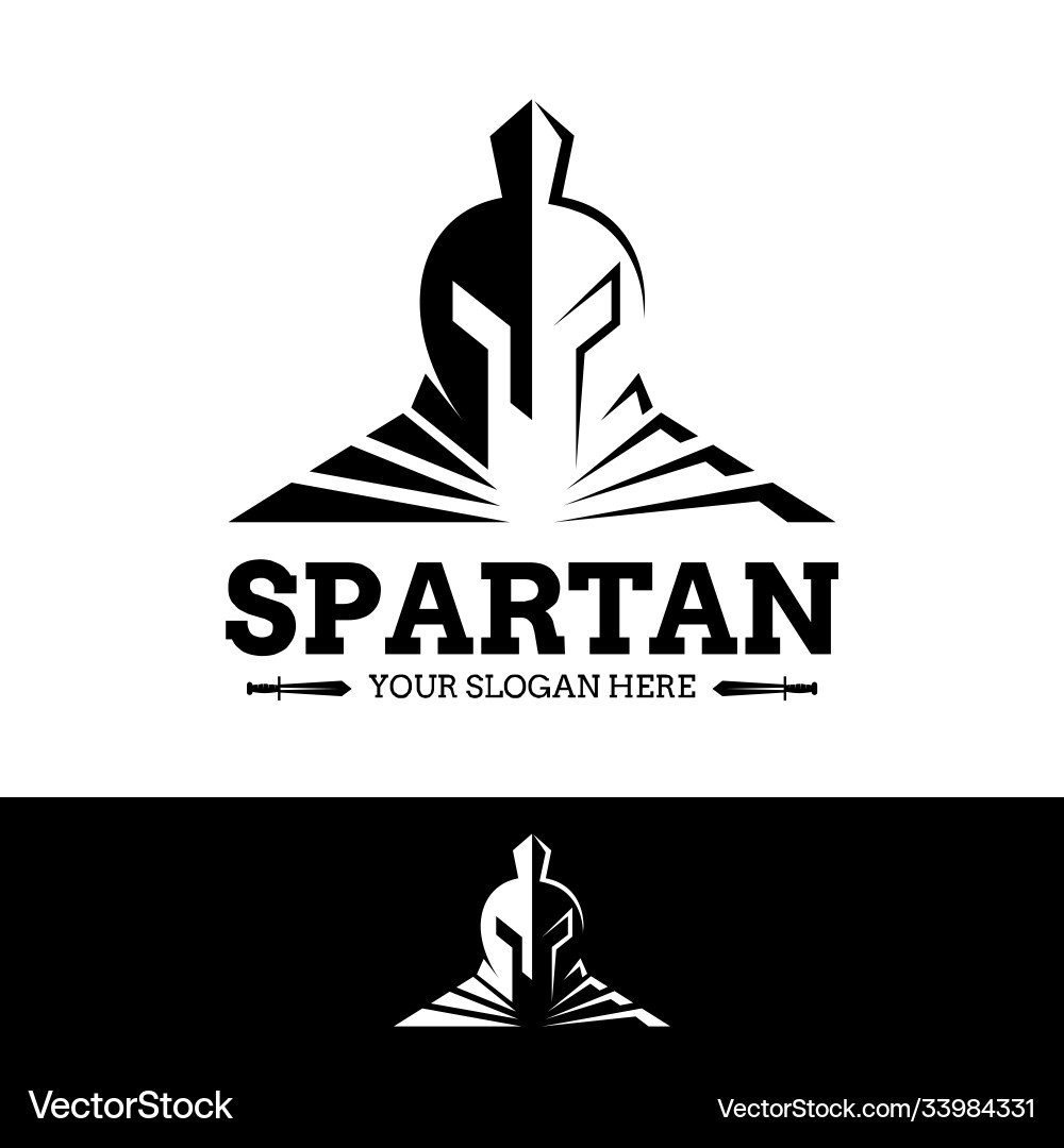 Spartan logo template Spartan logo template vector image