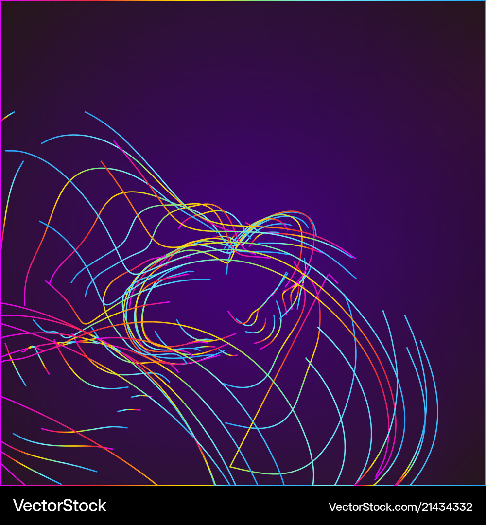 Abstract moving colorful lines on dark background Abstract moving colorful lines on dark background vector image