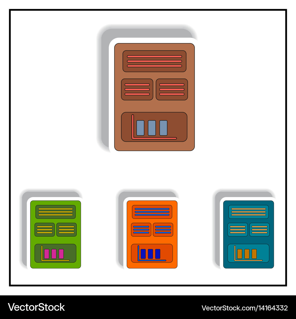 Bar graph statistic report vector image