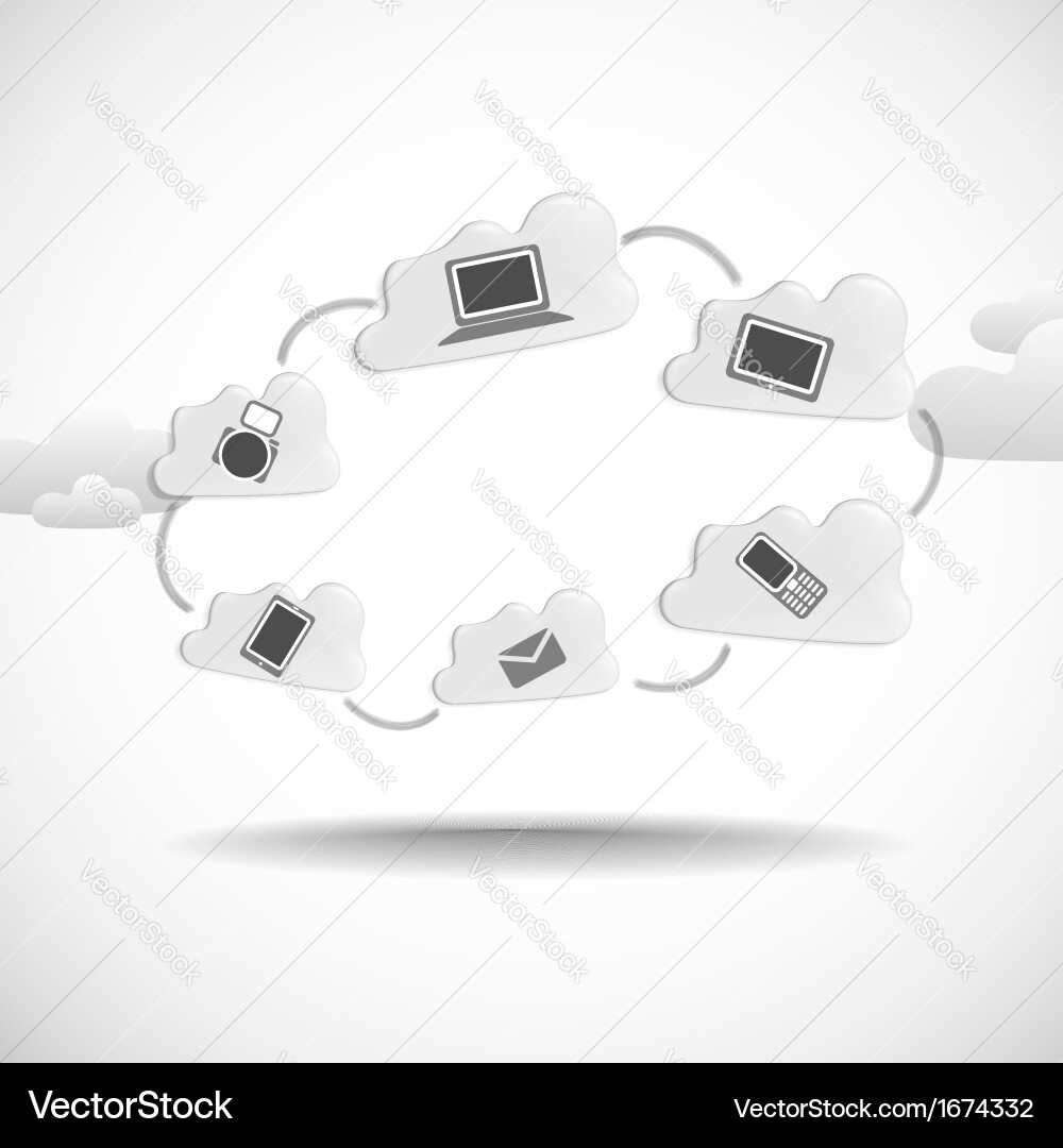 Cloud computing concept Vector Image