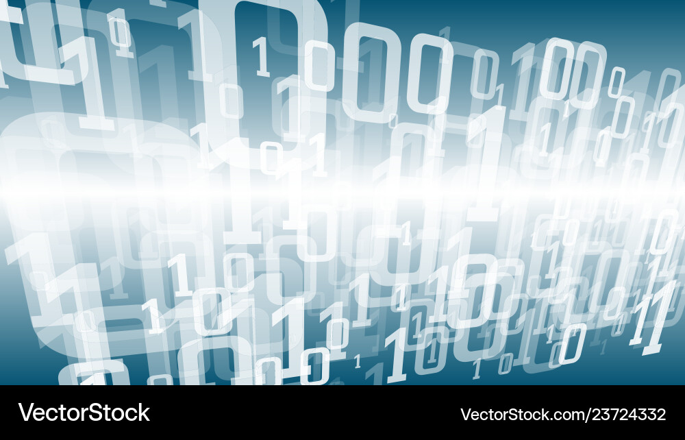 Digitale Computer-Cloud-Nummern zufällig abstrakte Kunst vektorbild