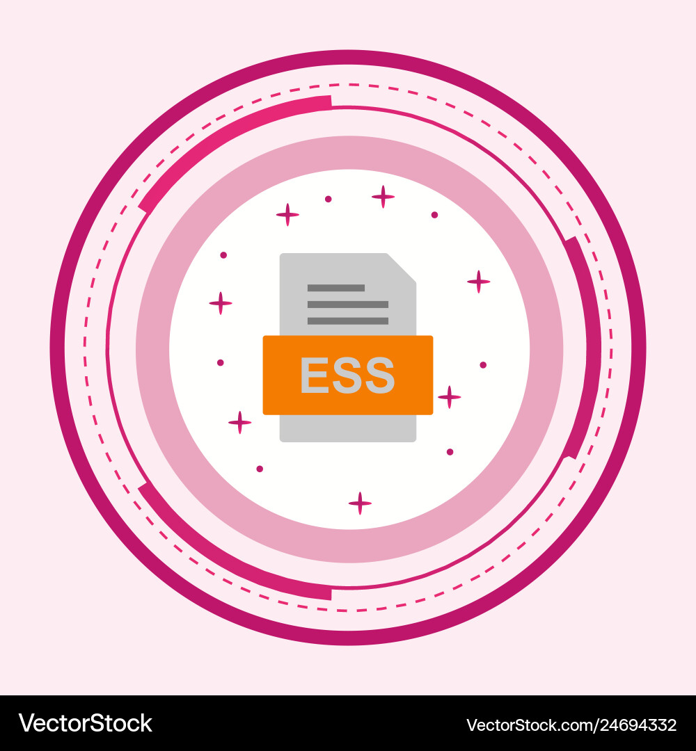 Ess file document icon vector image