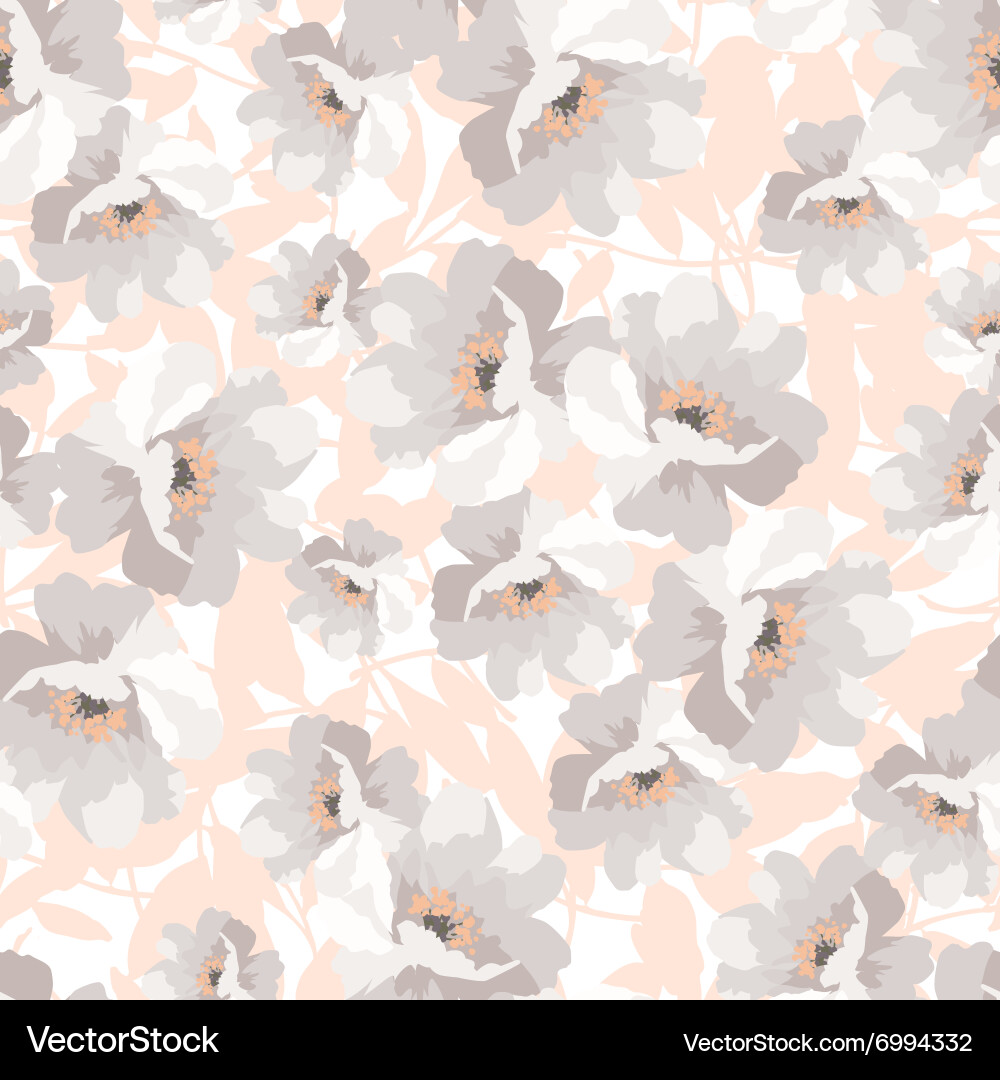 Floral Rose Seamless Pattern Royalty Free Vector Image