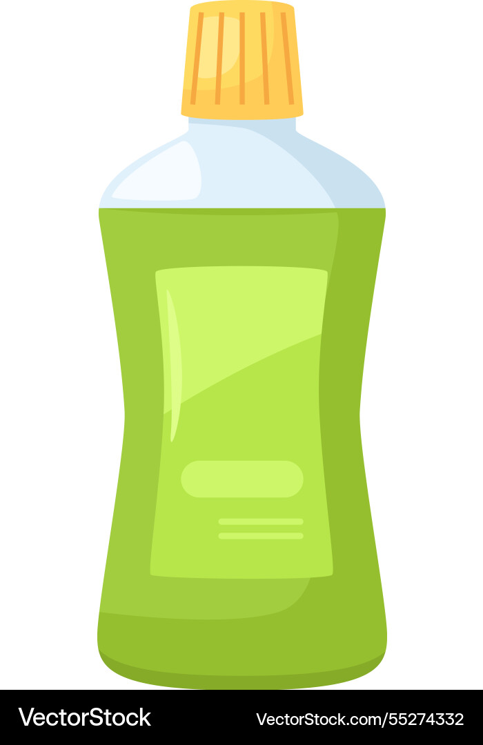 Green cleaning product housed in a transparent Green cleaning product housed in a transparent vector image