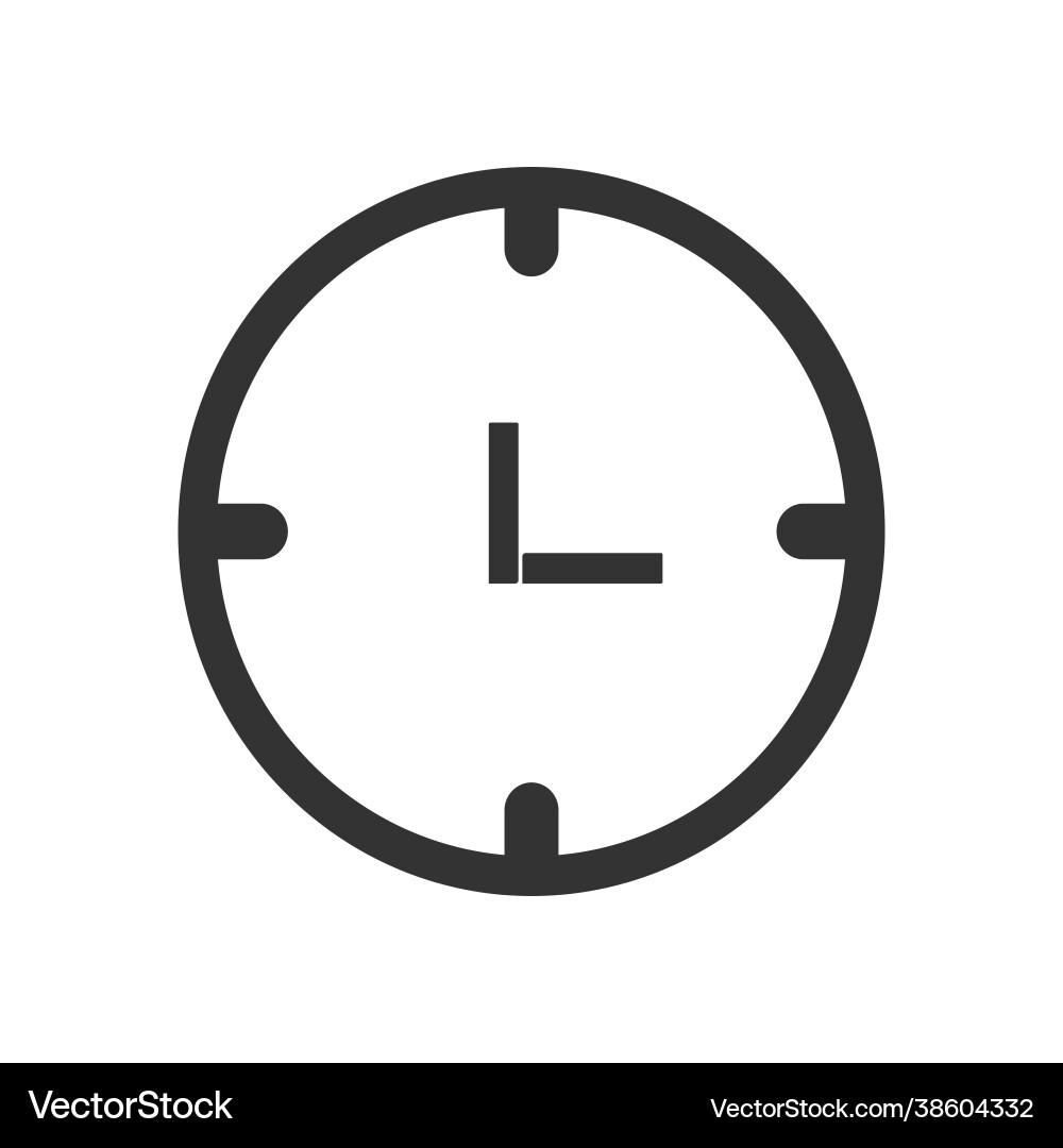 Minimalist clock timer icon Minimalist clock timer icon Vector Image