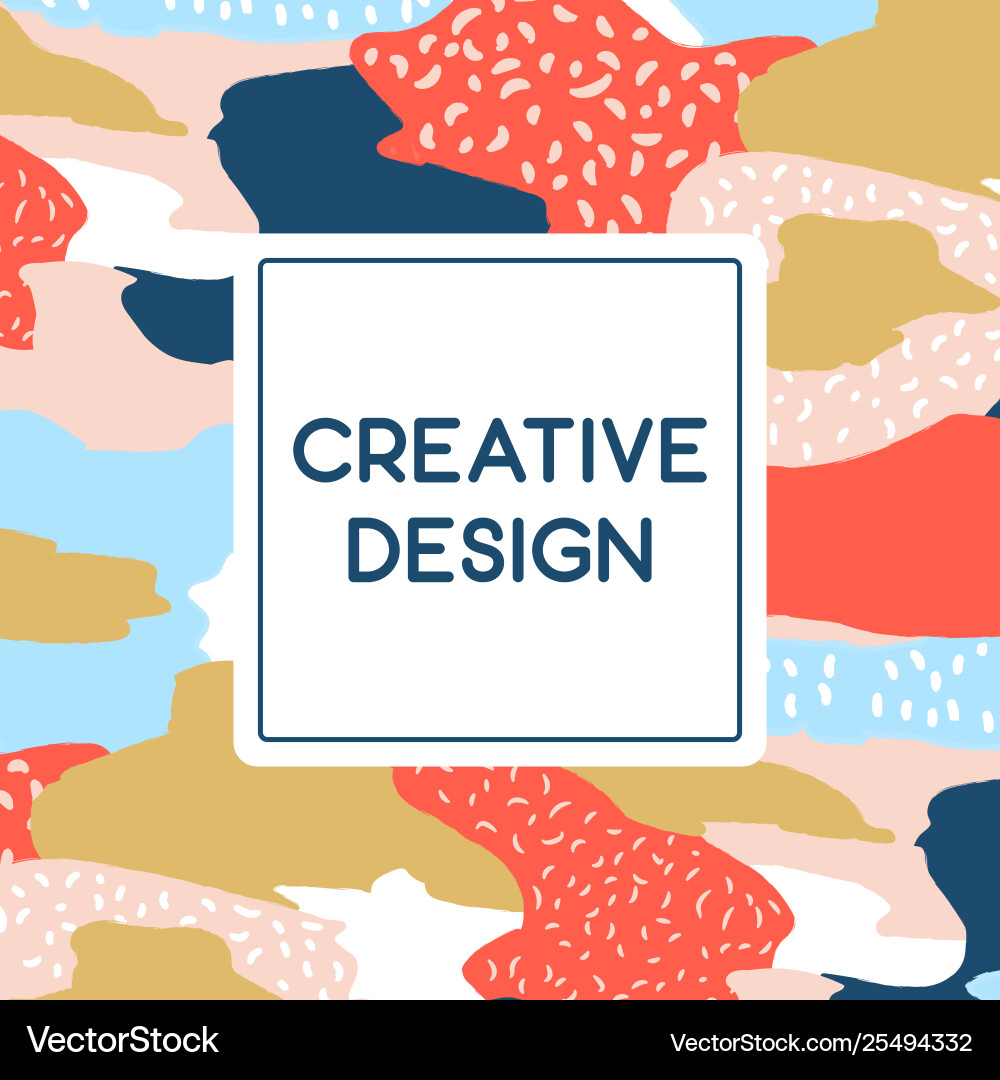 Pattern in retro 80s style with text frame Pattern in retro 80s style with text frame vector image